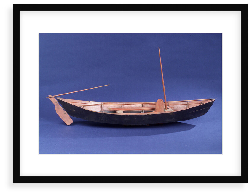 Full hull model, Bridgwater flatner, starboard broadside by Charles Holt