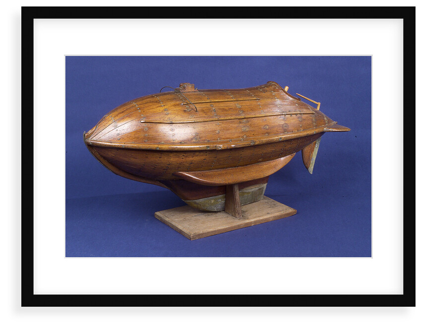Full hull model, life-saving capsule, port by R. F. Wells
