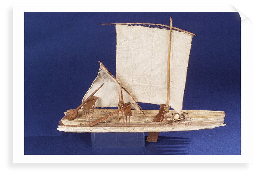 Brazilian raft or Jangada, starboard broadside by unknown