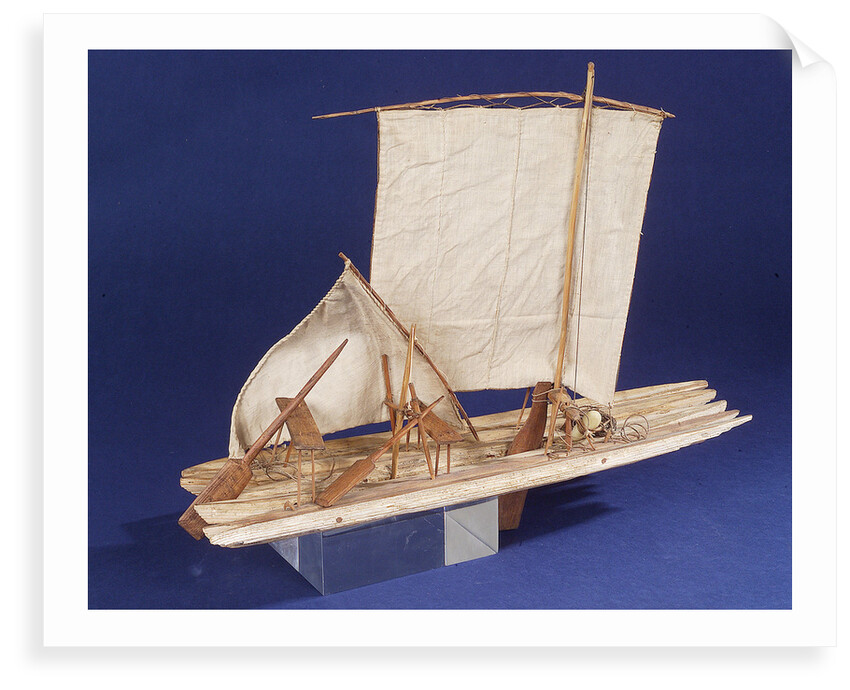 Brazilian raft or Jangada, starboard stern quarter by unknown