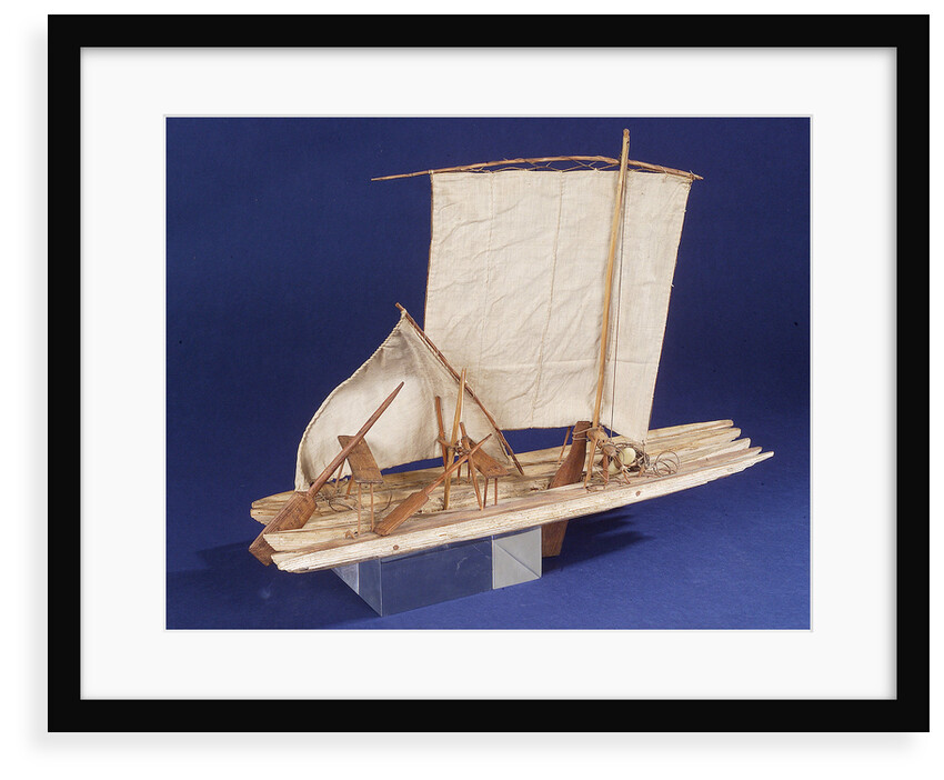 Brazilian raft or Jangada, starboard stern quarter by unknown
