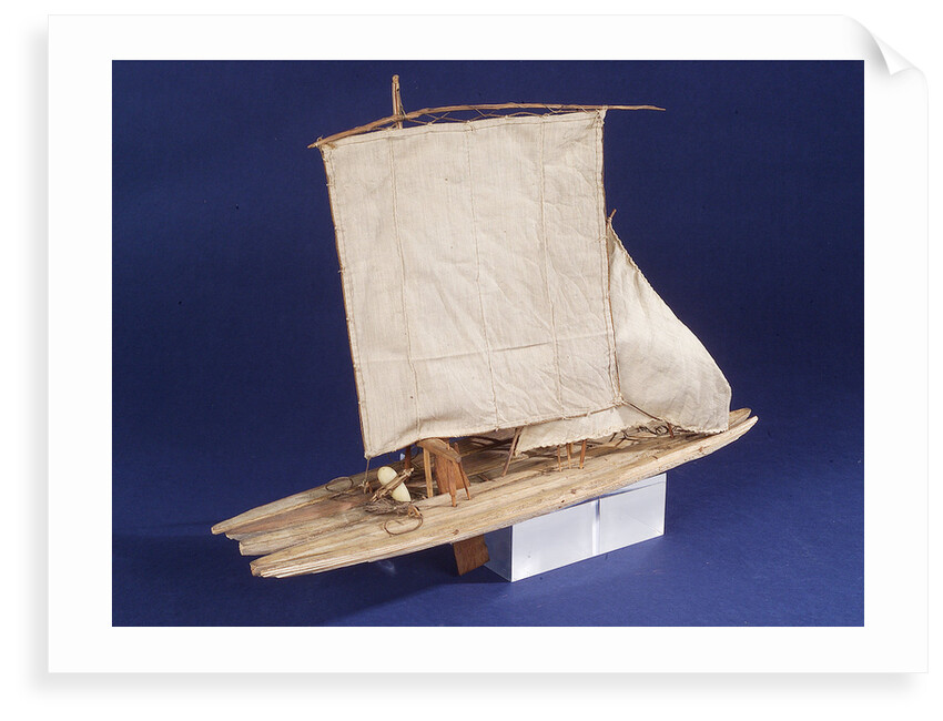 Brazilian raft or Jangada, port by unknown
