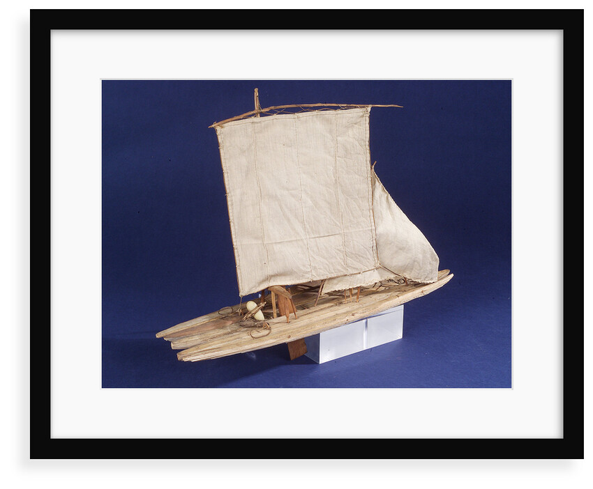 Brazilian raft or Jangada, port by unknown