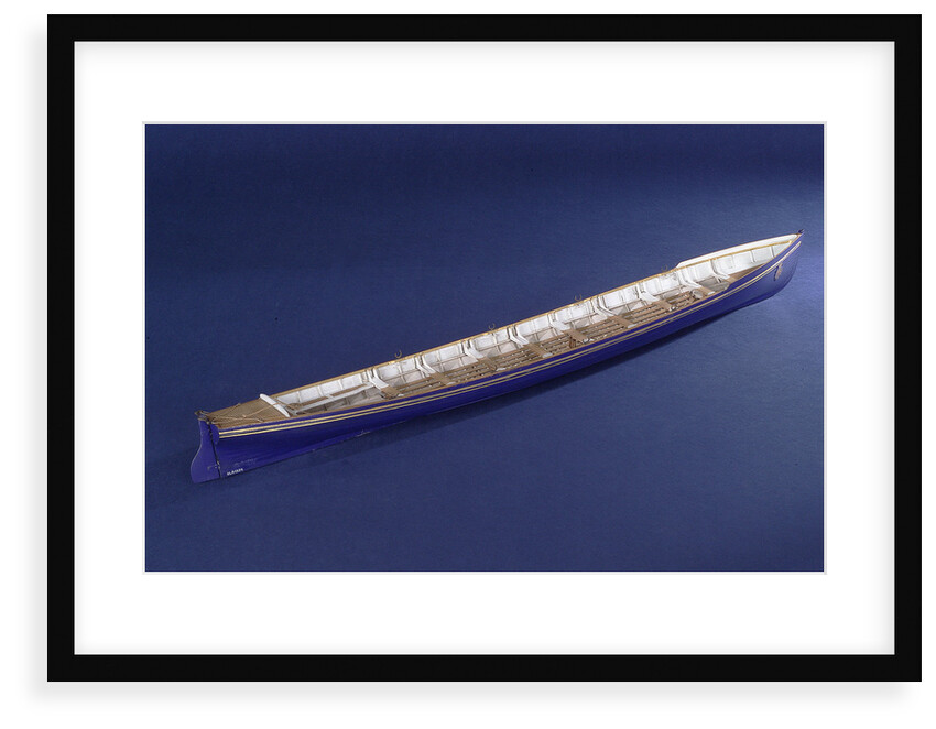 Full hull model, royal barge, starboard stern quarter by unknown