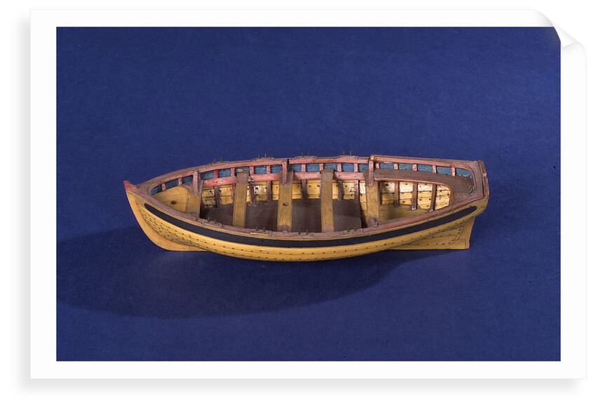 Full hull model of a ship's dinghy (circa 1795) by unknown