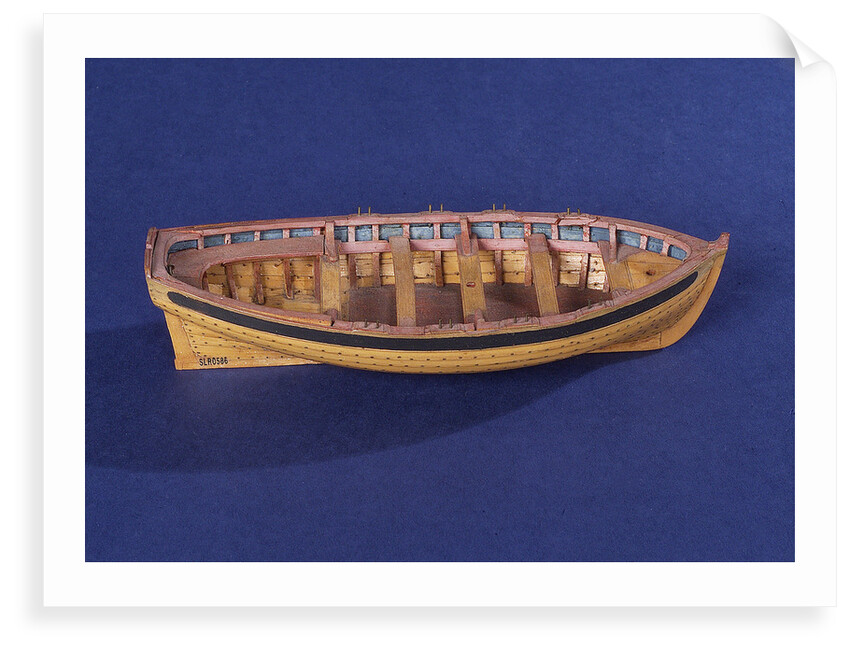 Full hull model of a ship's dinghy (circa 1795) by unknown