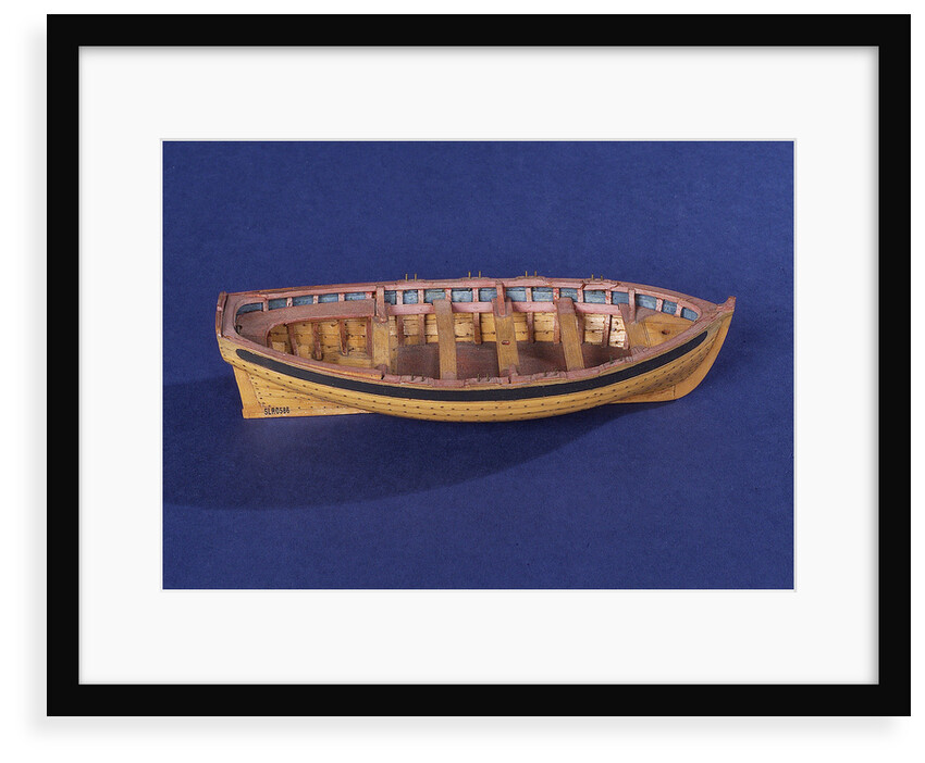 Full hull model of a ship's dinghy (circa 1795) by unknown