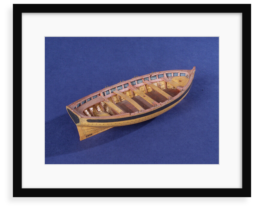 Full hull model of a ship's dinghy (circa 1795) by unknown