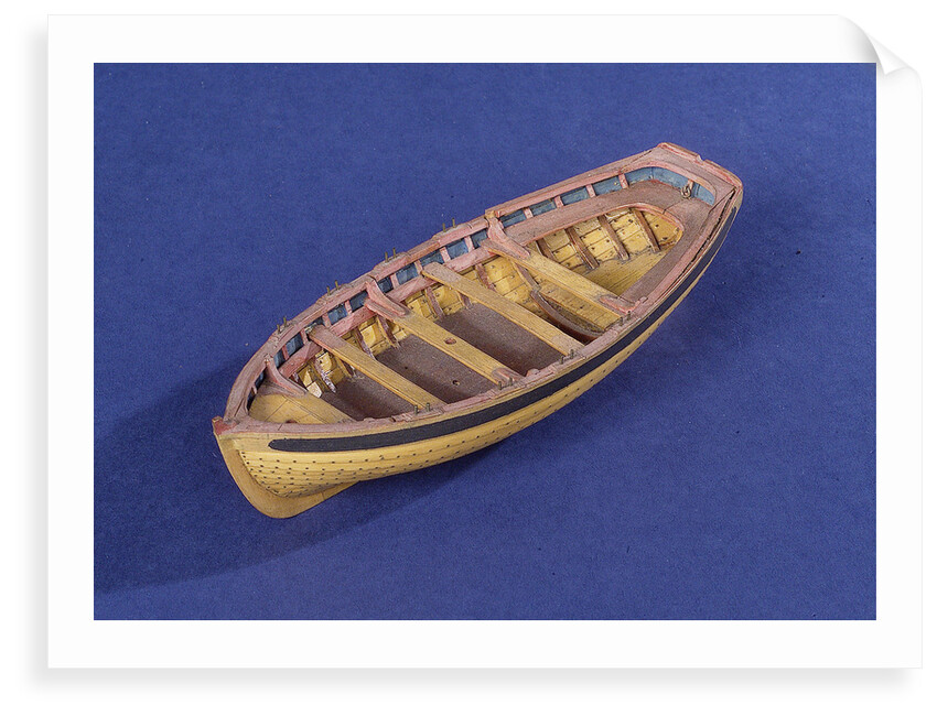 Full hull model of a ship's dinghy (circa 1795) by unknown