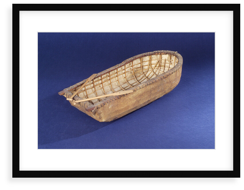 Donegal paddling curragh, starboard stern quarter by unknown