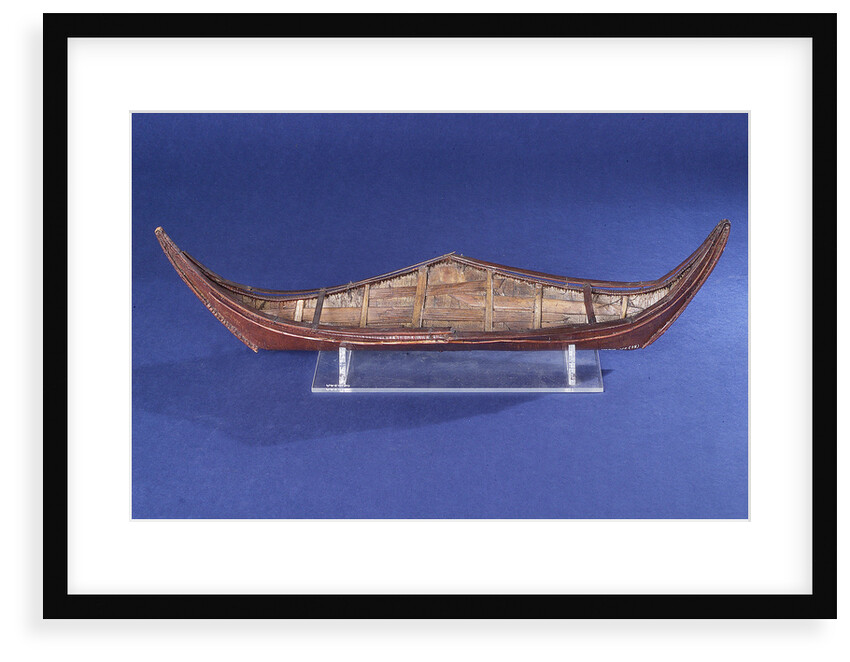Ethnographic boat model by Nancy Shanawdithit