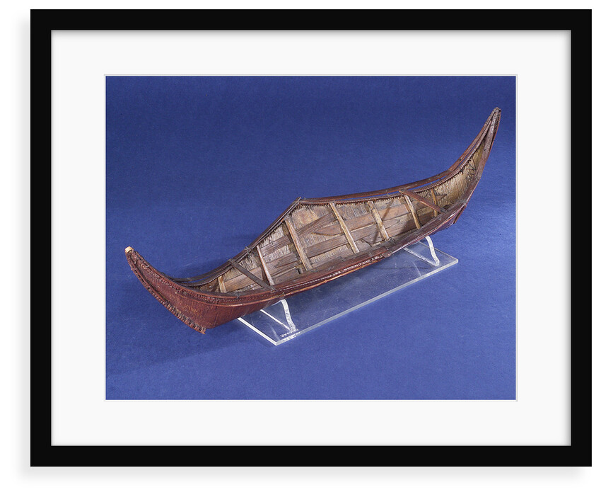 Ethnographic boat model by Nancy Shanawdithit