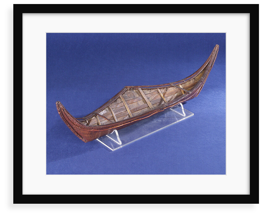 Ethnographic boat model by Nancy Shanawdithit