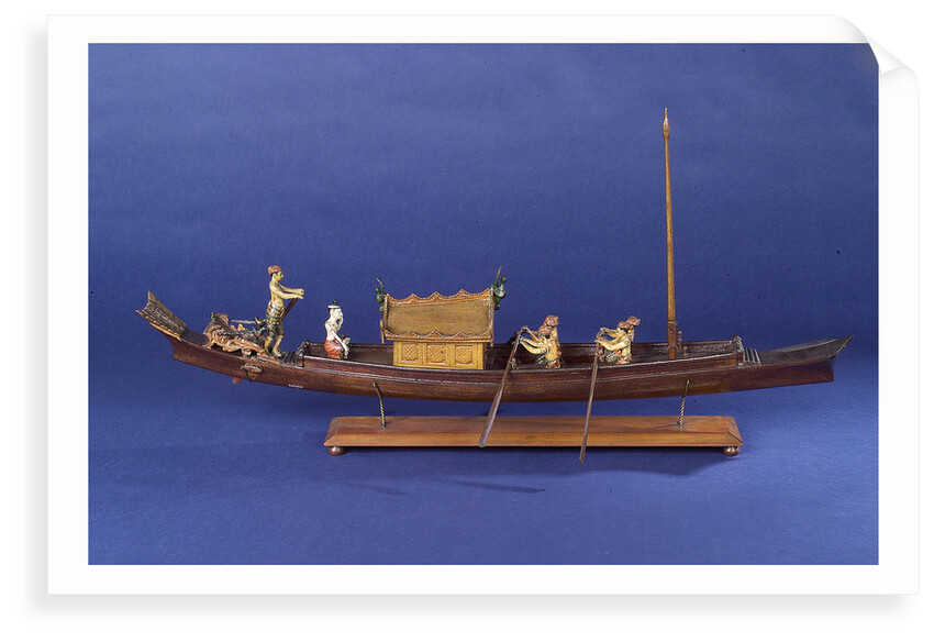 Burmese ceremonial barge, starboard broadside by unknown