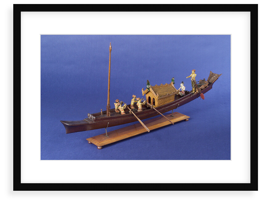 Burmese ceremonial barge, port by unknown
