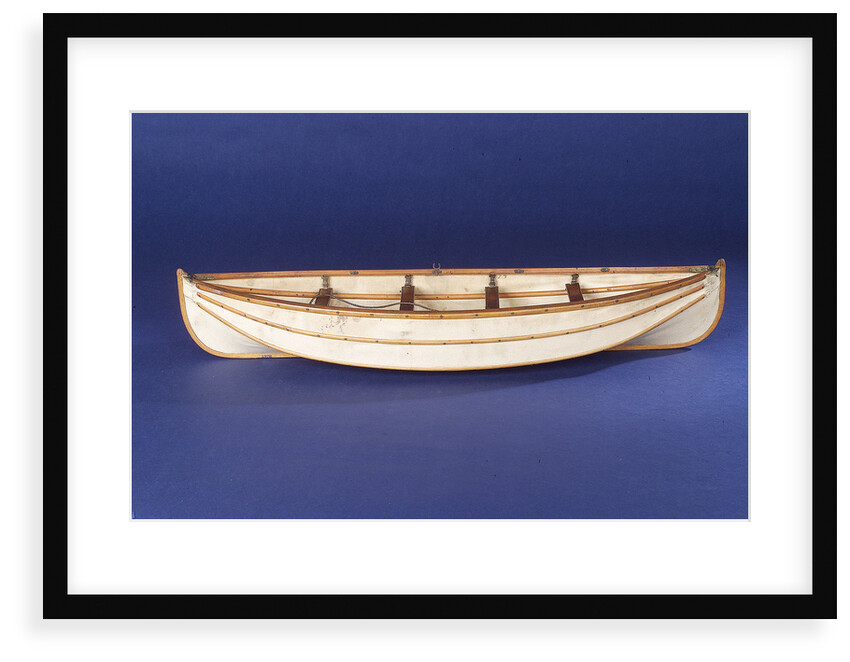 Full hull model, collapsible lifeboat, broadside by unknown