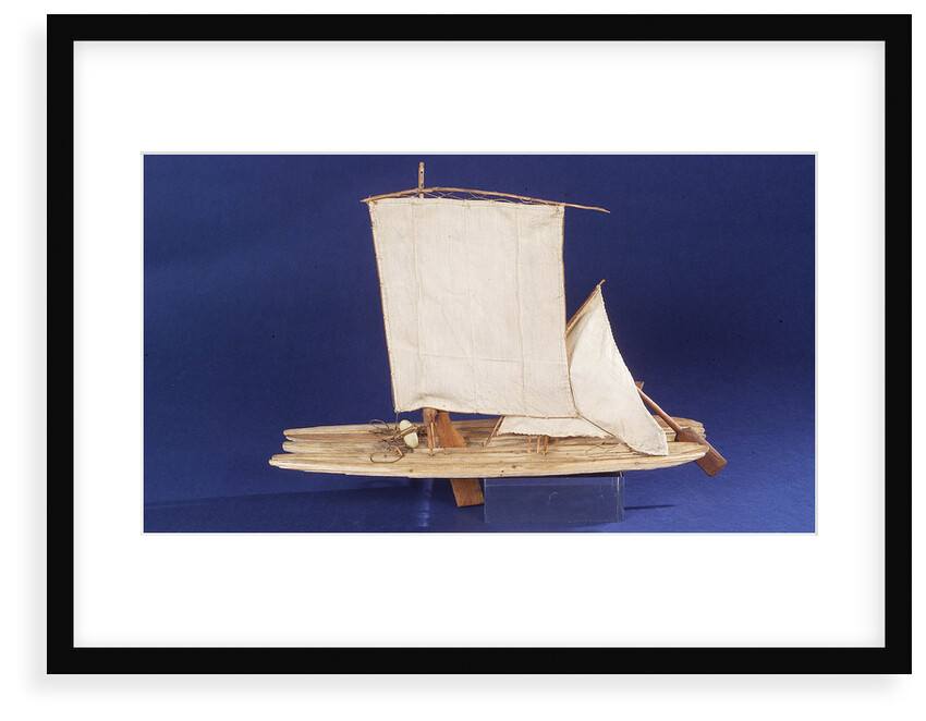Brazilian raft or Jangada, port broadside by Unknown
