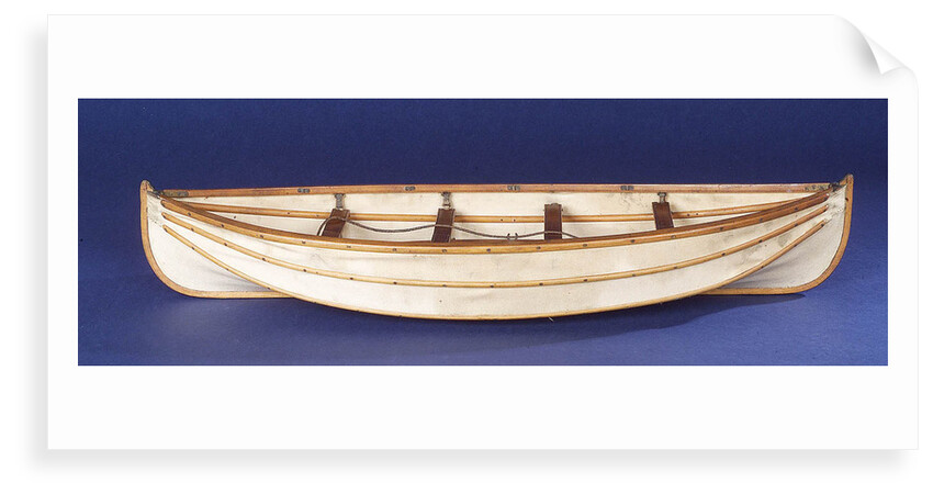 Full hull model, collapsible lifeboat, broadside by unknown