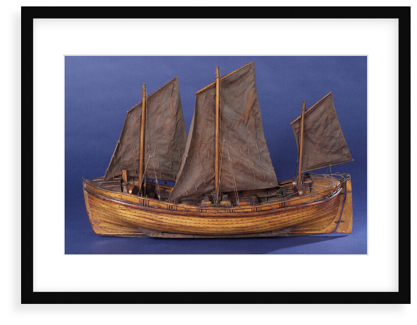 Full hull model, sailing lifeboat, port broadside by Unknown