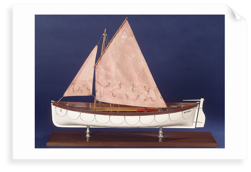 Full hull model representing 'Britannia' and 'Glasgow', port broadside by unknown