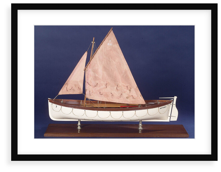Full hull model representing 'Britannia' and 'Glasgow', port broadside by unknown