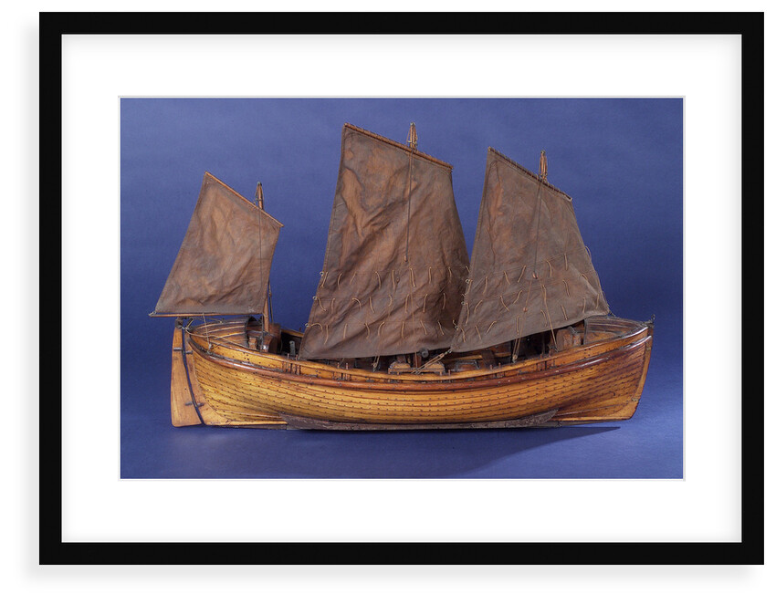 Full hull model, sailing lifeboat, starboard broadside by unknown