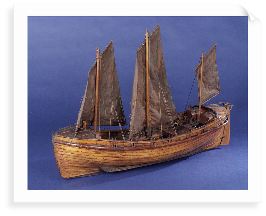 Full hull model, sailing lifeboat, port by unknown