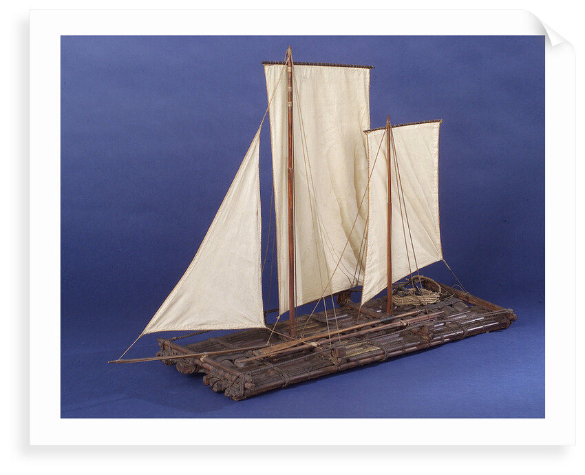 Full hull model, sailing liferaft, port by unknown