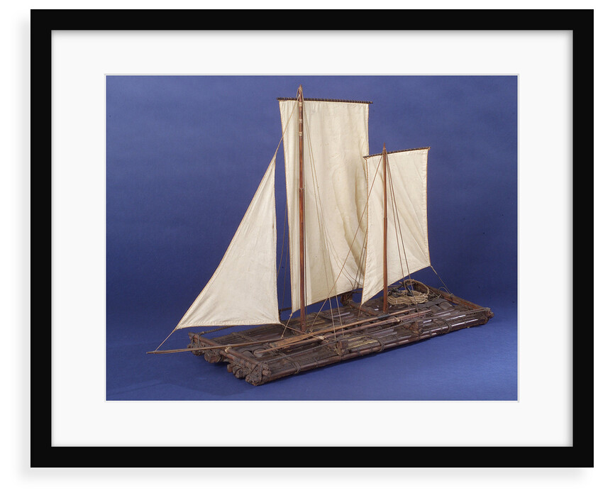 Full hull model, sailing liferaft, port by unknown