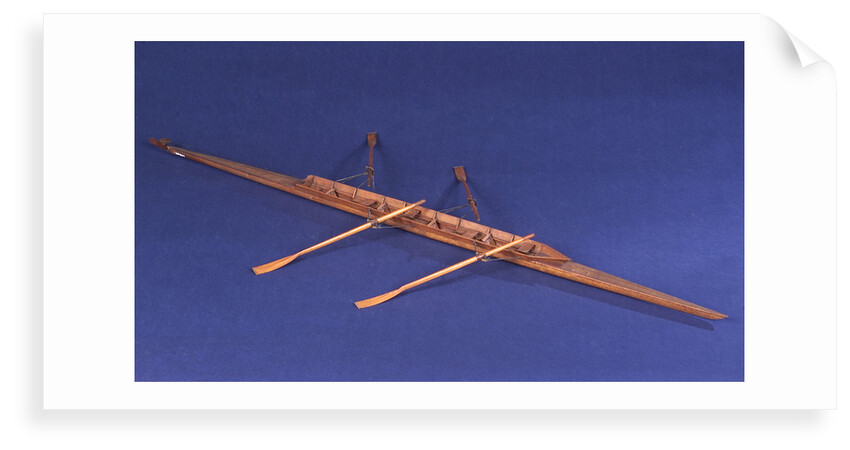 Full hull model, racing skiff, starboard by unknown