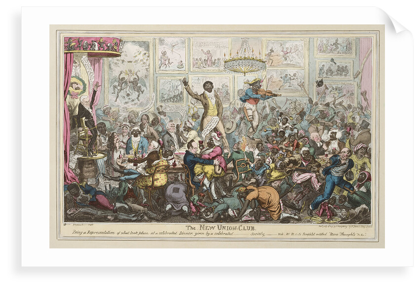 The New Union: Club, Being a Representation of what took place at a celebrated Dinner, given by a celebrated - society by George Cruikshank