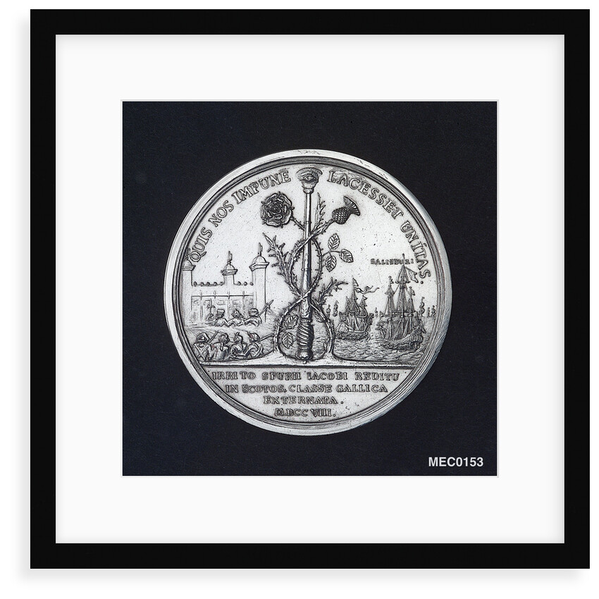 Medal commemorating the attempted invasion of Scotland, 1708 by M. Smeltzing