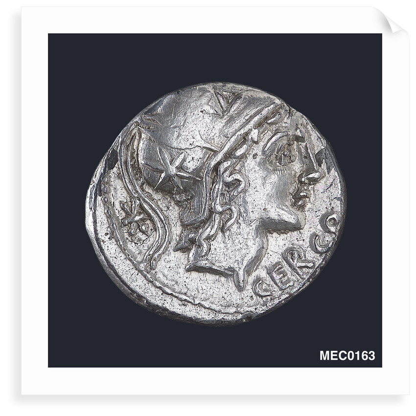 Denarius depicting head of a goddess by unknown