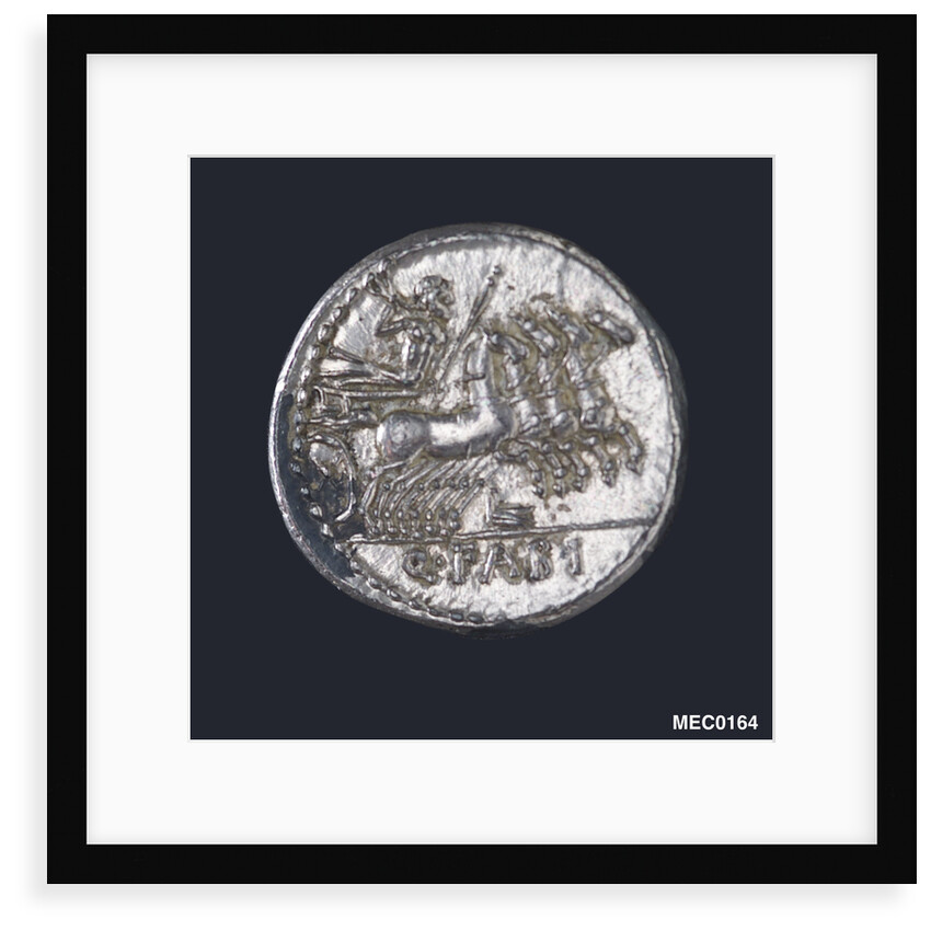 Denarius depicting head of Roma by unknown