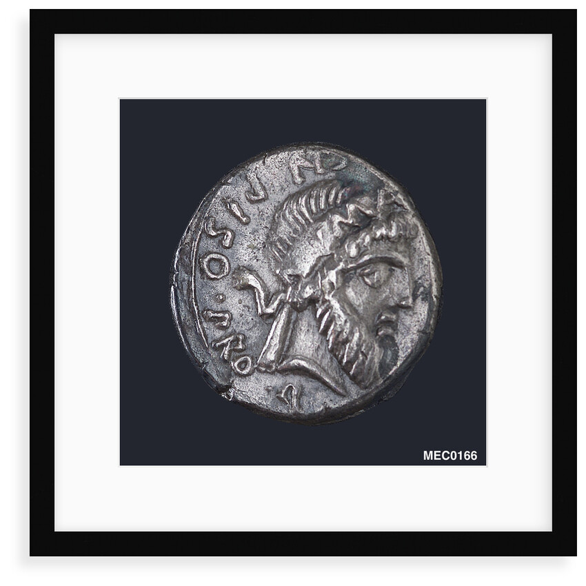 Denarius depicting head of Numa Pompilius by unknown