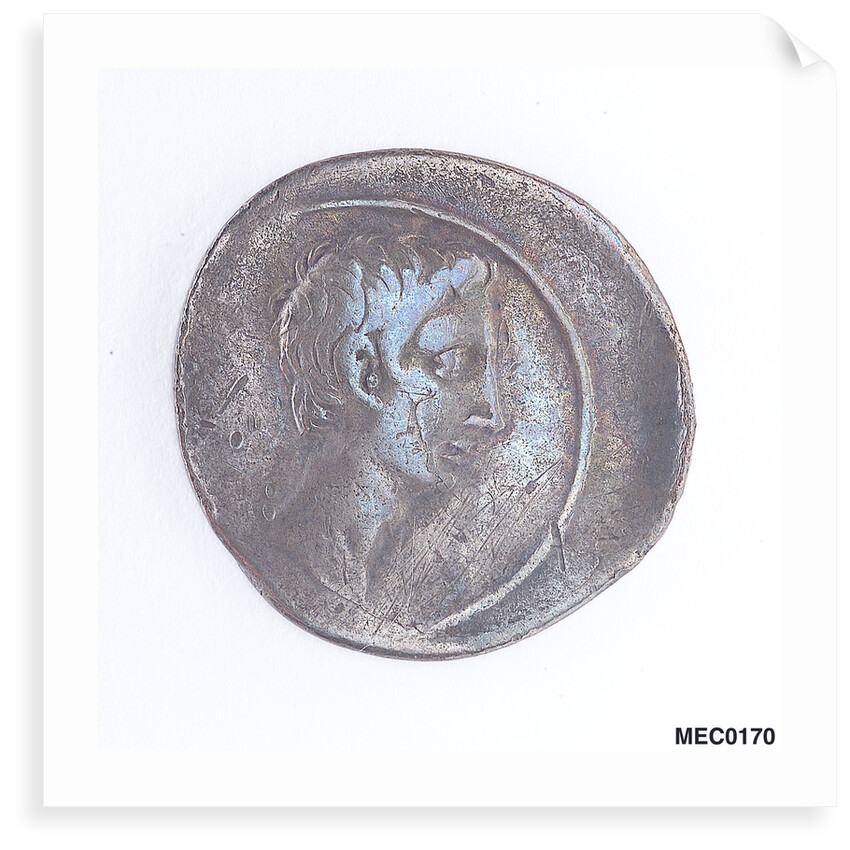 Denarius depicting Emperor Augustus by unknown