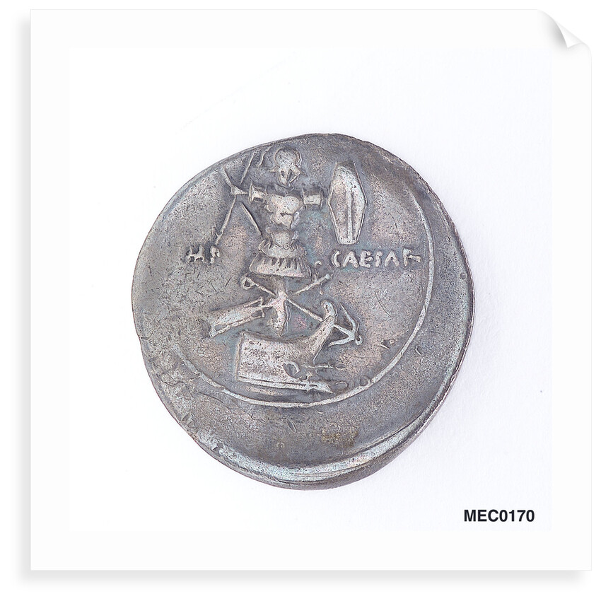 Denarius depicting Emperor Augustus by unknown