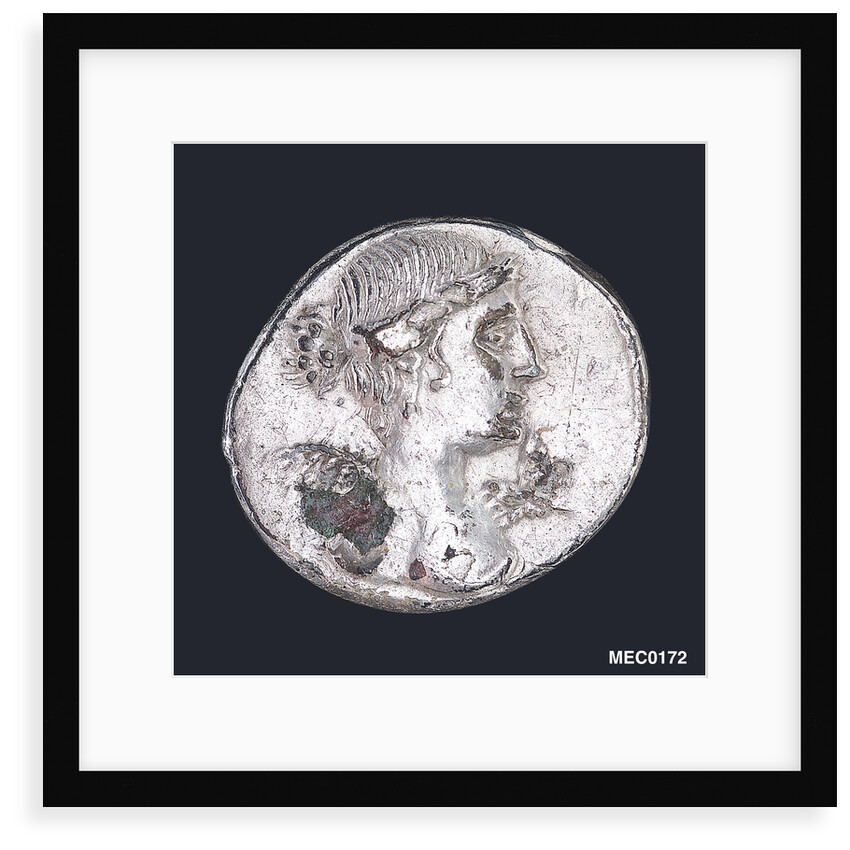 A denarius commemorating the Battle of Actium BC31 by unknown