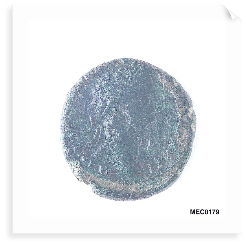 Classical coin depicting Emperor Marcus Aurelius and a Roman galley by Unknown