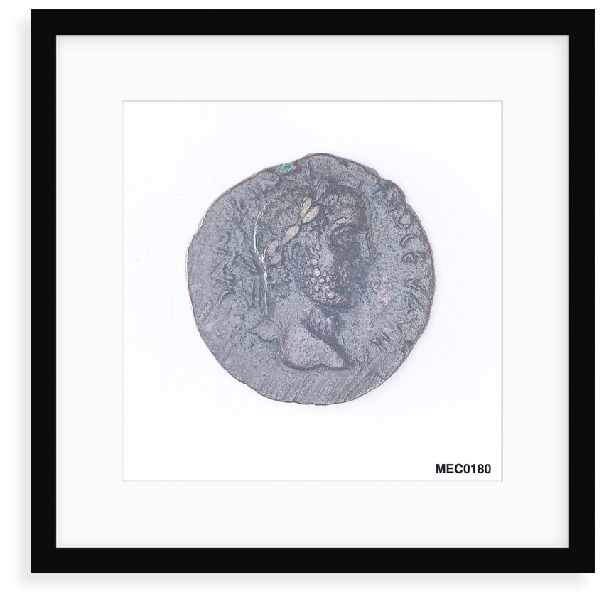 Classical coin depicting Emperor Caracalla and a galley by unknown