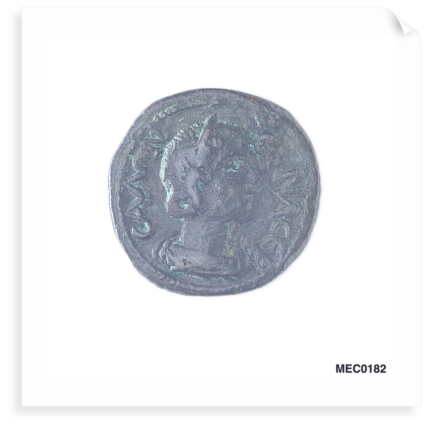 Classical coin depicting Salonina and a Roman galley by unknown