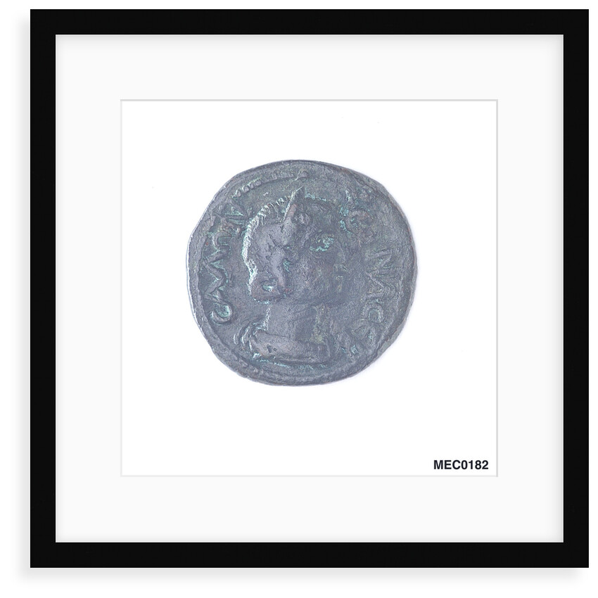 Classical coin depicting Salonina and a Roman galley by unknown