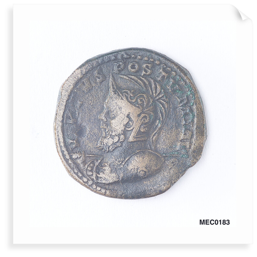 Sestertius depicting Emperor Postumus and a Roman galley by Unknown