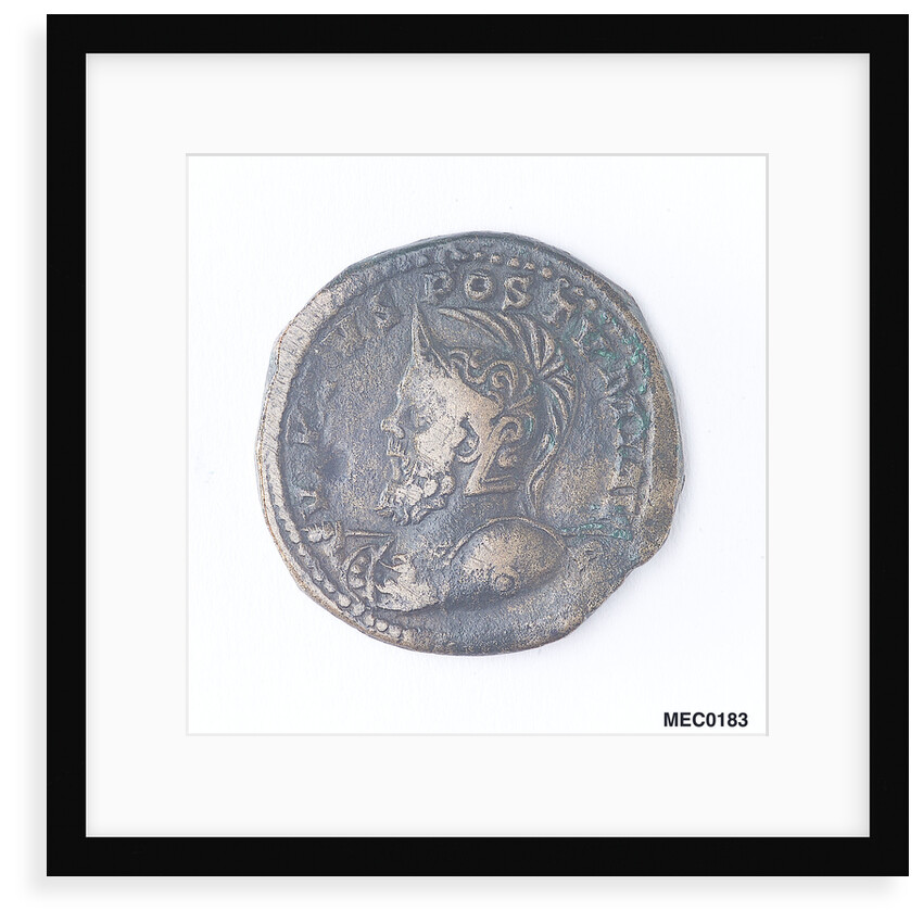 Sestertius depicting Emperor Postumus and a Roman galley by Unknown
