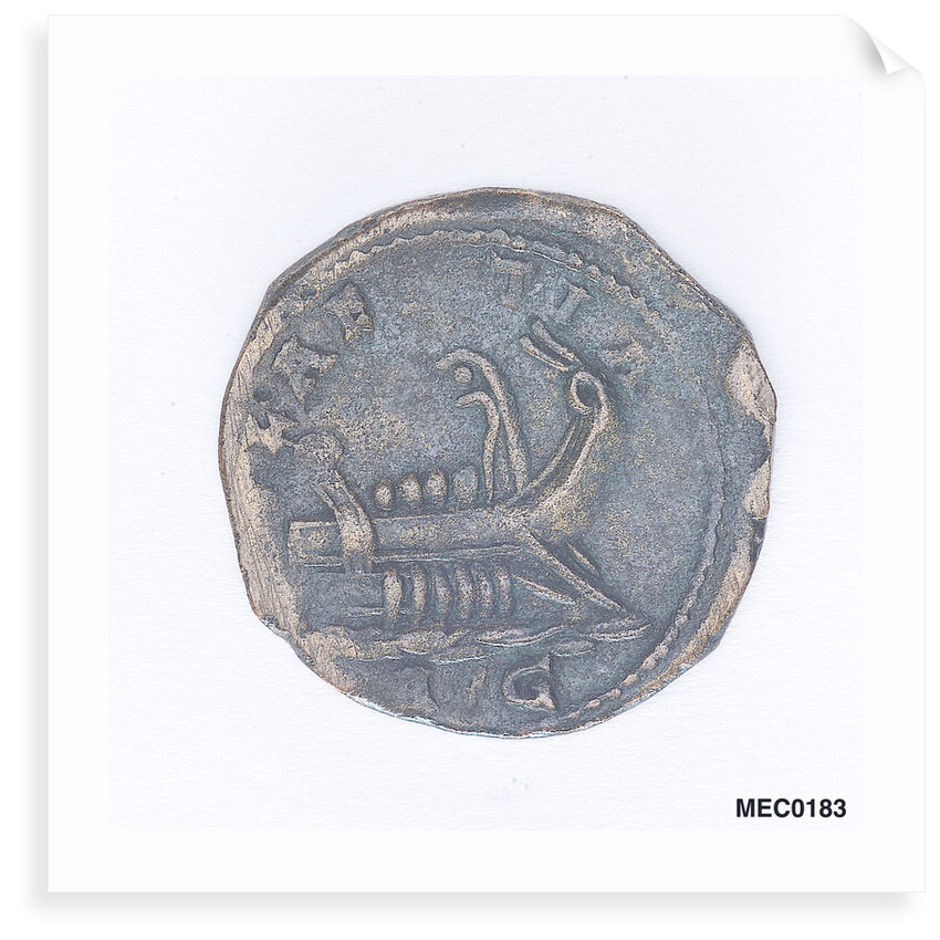 Sestertius depicting Emperor Postumus and a Roman galley by unknown