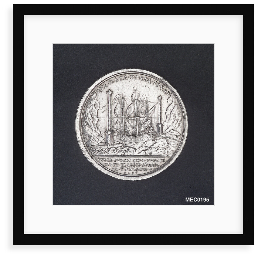 Medal commemorating the action off Corfu victory over the Turks, 1716 by O. Hamerani