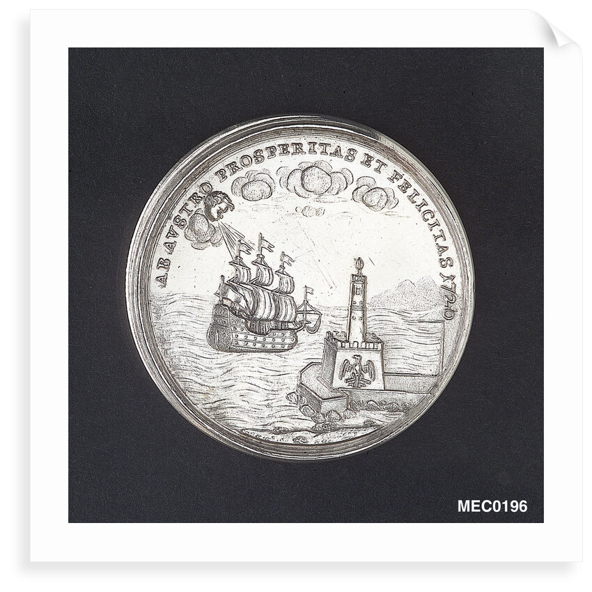 Medal commemorating the arrival of Emperor Charles VI at Palermo, 1720 by A. Travani