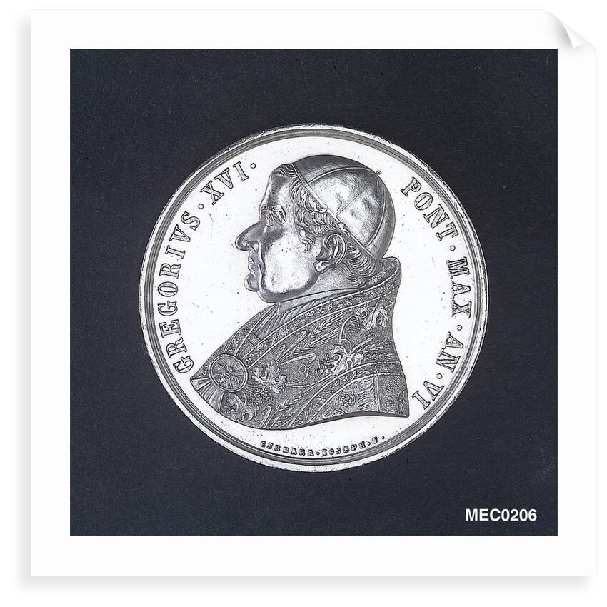 Medal commemorating Civitavecchia enlarged and its harbour improved, 1836 by J. Cerbara