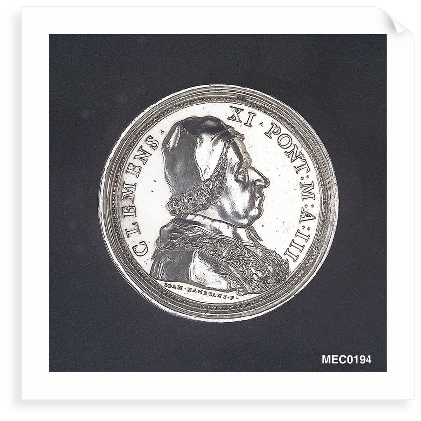 Medal commemorating the Aqueduct of Civitavecchia, 1703 by G. Hamerani