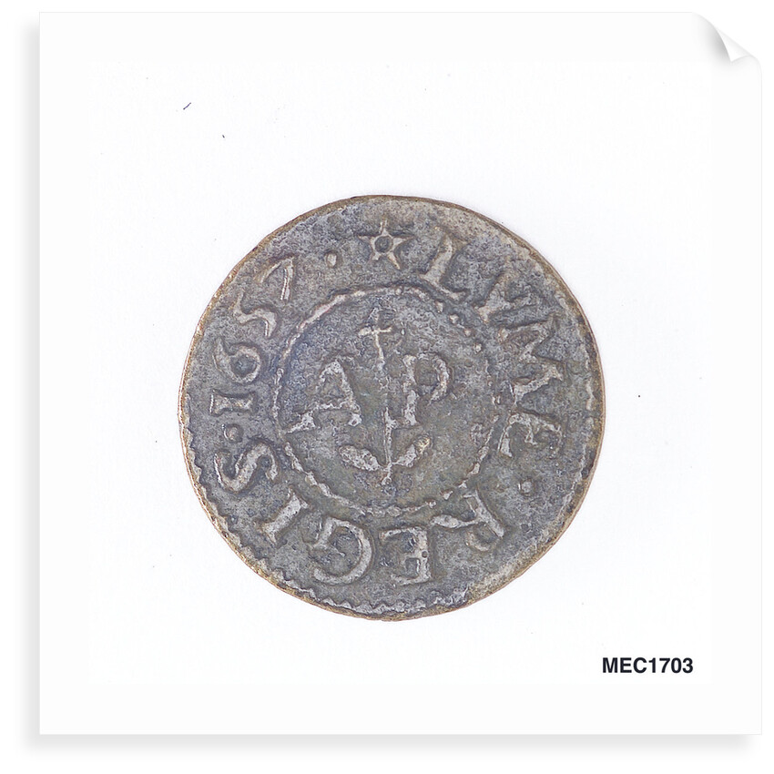 Token depicting a sailing ship by unknown